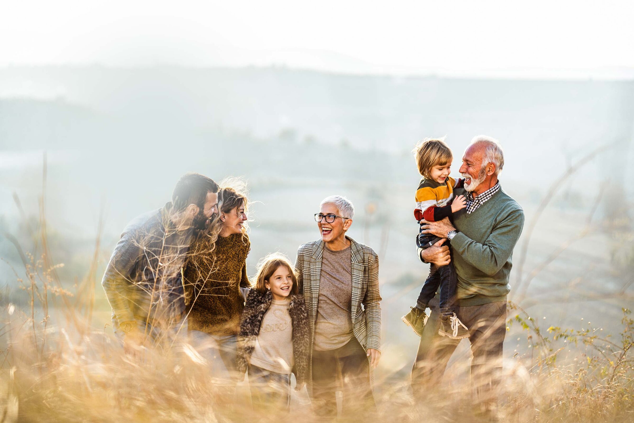 family having fun together